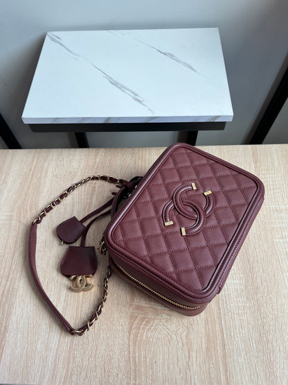 Chanel Caivar Filigree Vanity  Bag
