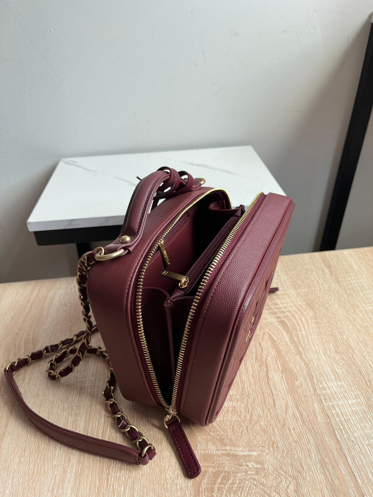 Chanel Caivar Filigree Vanity  Bag