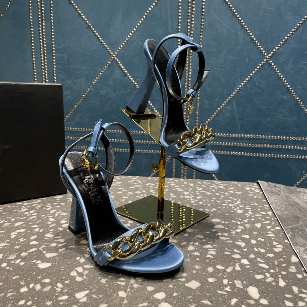 Versace  Medusa Chain High Heel Sandals