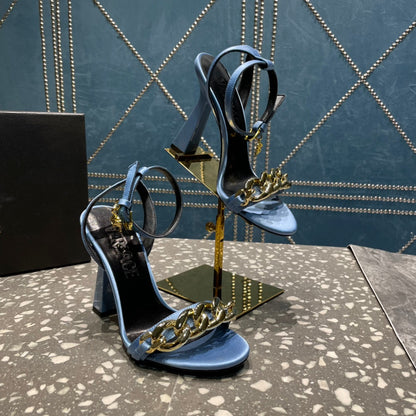 Versace  Medusa Chain High Heel Sandals