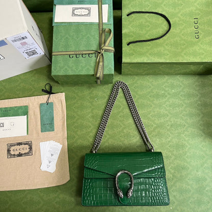 Gucci Crocodile Dionysus Small Shoulder Bag