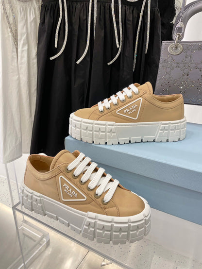 Prada Double Wheel  Nylon Gabardine Sneakers