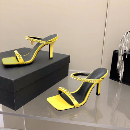 Versace Medusa Rhinestone Mules