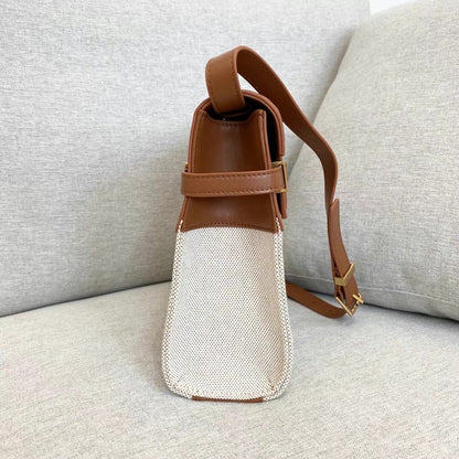 YSL Manhattan Shoulder Bag In Canvas And Leather