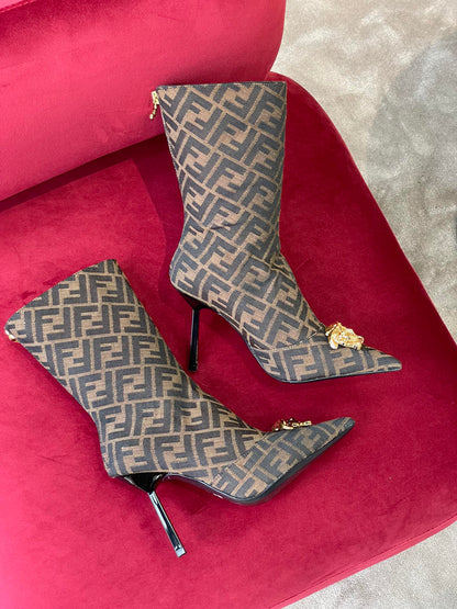 Versace Fendace FF Jaccquard Boots