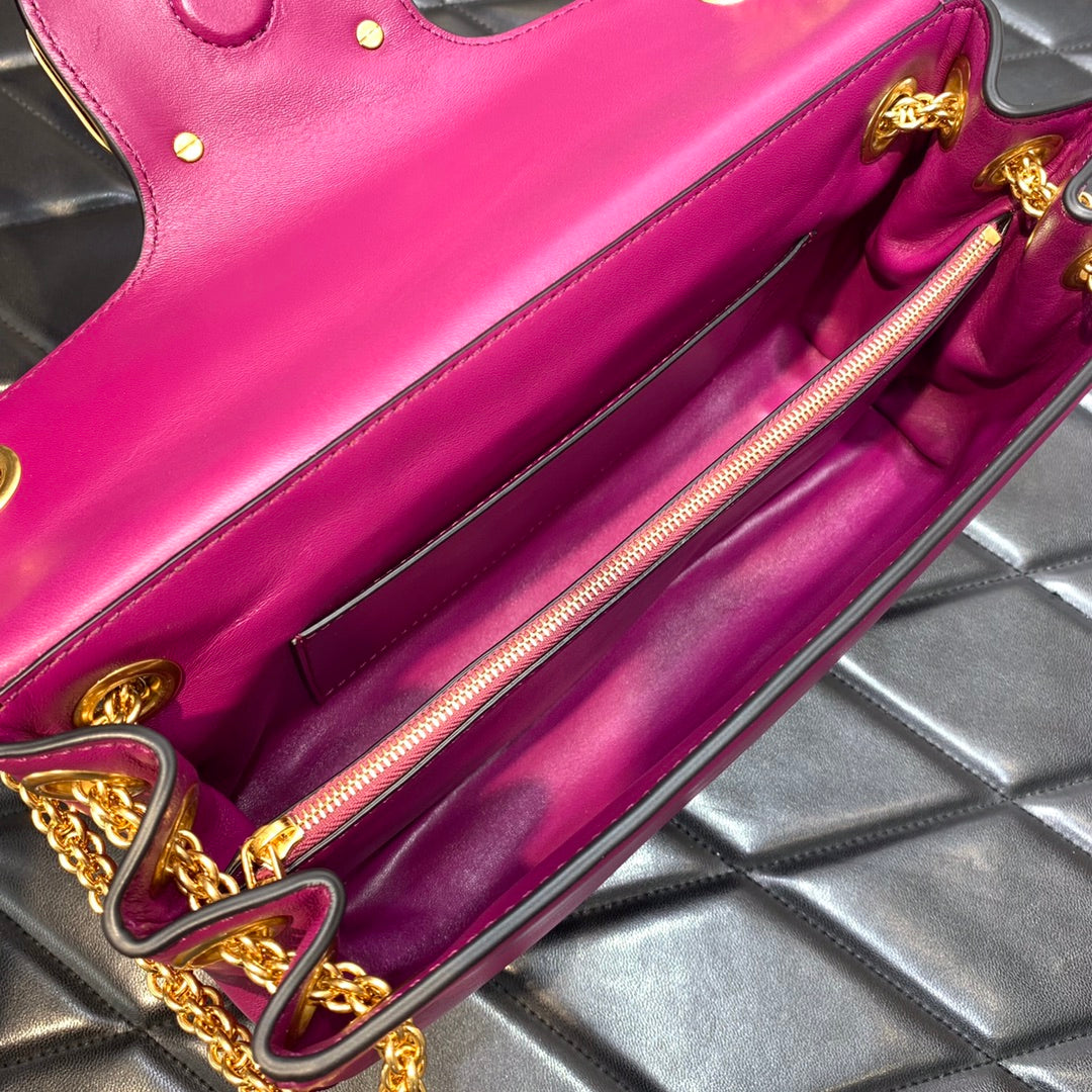 Valentino Stud Sign Nappa Shoulder  Bag