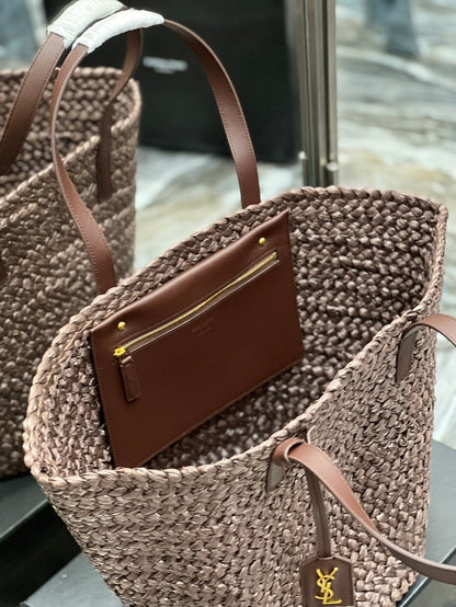 YSL Painer Medium Bag In Raffia