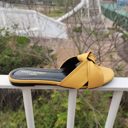 YSL Bianca Flat Mule Sandal