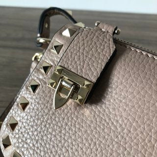 Valentino Garavani Small Rockstud  Grainy  Crossbody Bag