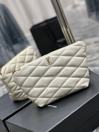 YSL Sade Quilted Leather Pouch