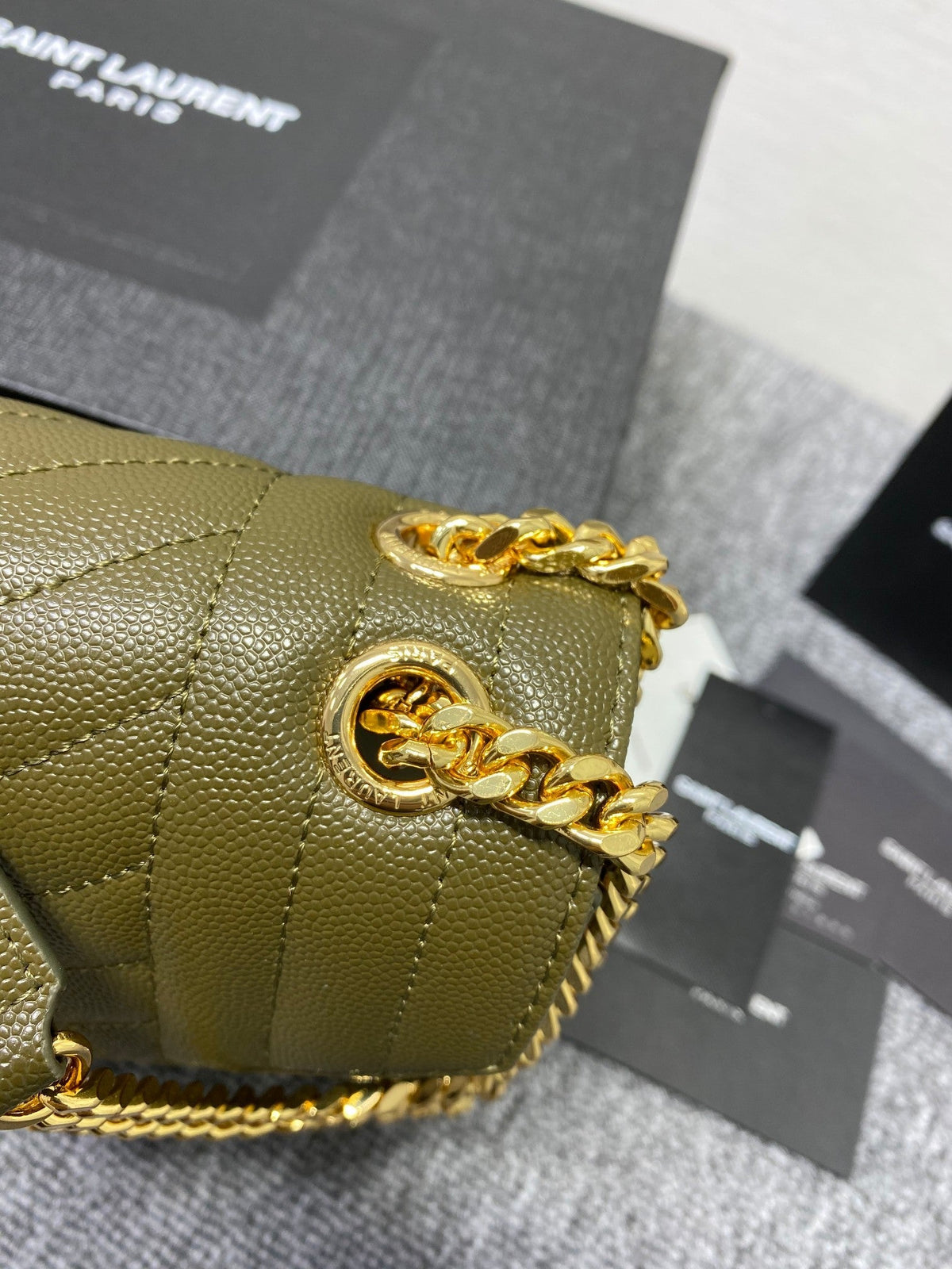 YSL  Envelope Medium Bag In Mix Matelasse Grain  De Poudre Embossed Leather