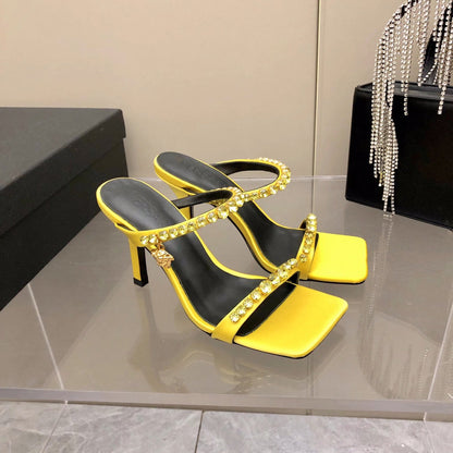 Versace Medusa Rhinestone Mules