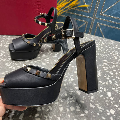 Valentino Tan-go Platform Patent Leather Sandal 155MM