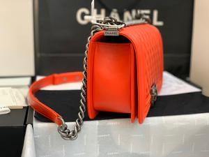 Chanel  Calfskin Quilted Boy Flap