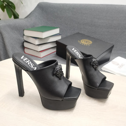 Versace LA MEDUSA PLATFORM MULES