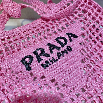 Prada Raffia Tote Bag