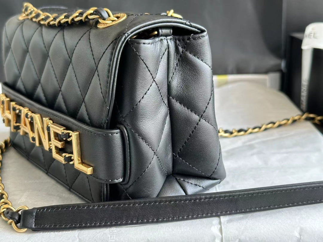 Chanel Front Logo Flap Bag