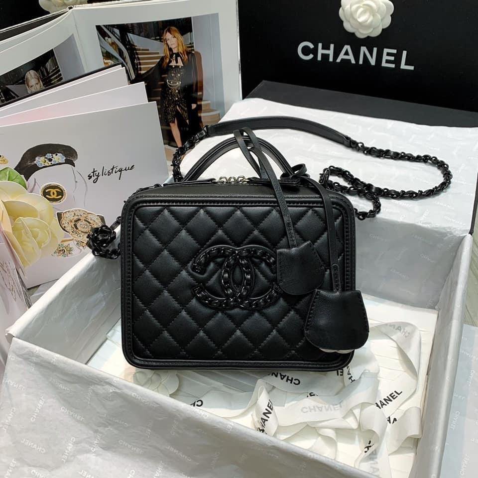 Chanel Caivar Filigree Vanity  Bag