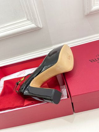 Valentino Tan-go Platform Patent Leather Sandal 155MM