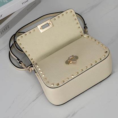 Valentino Garavani Small Rockstud  Grainy Calfskin Bag