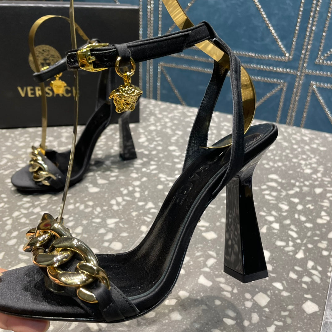 Versace  Medusa Chain High Heel Sandals