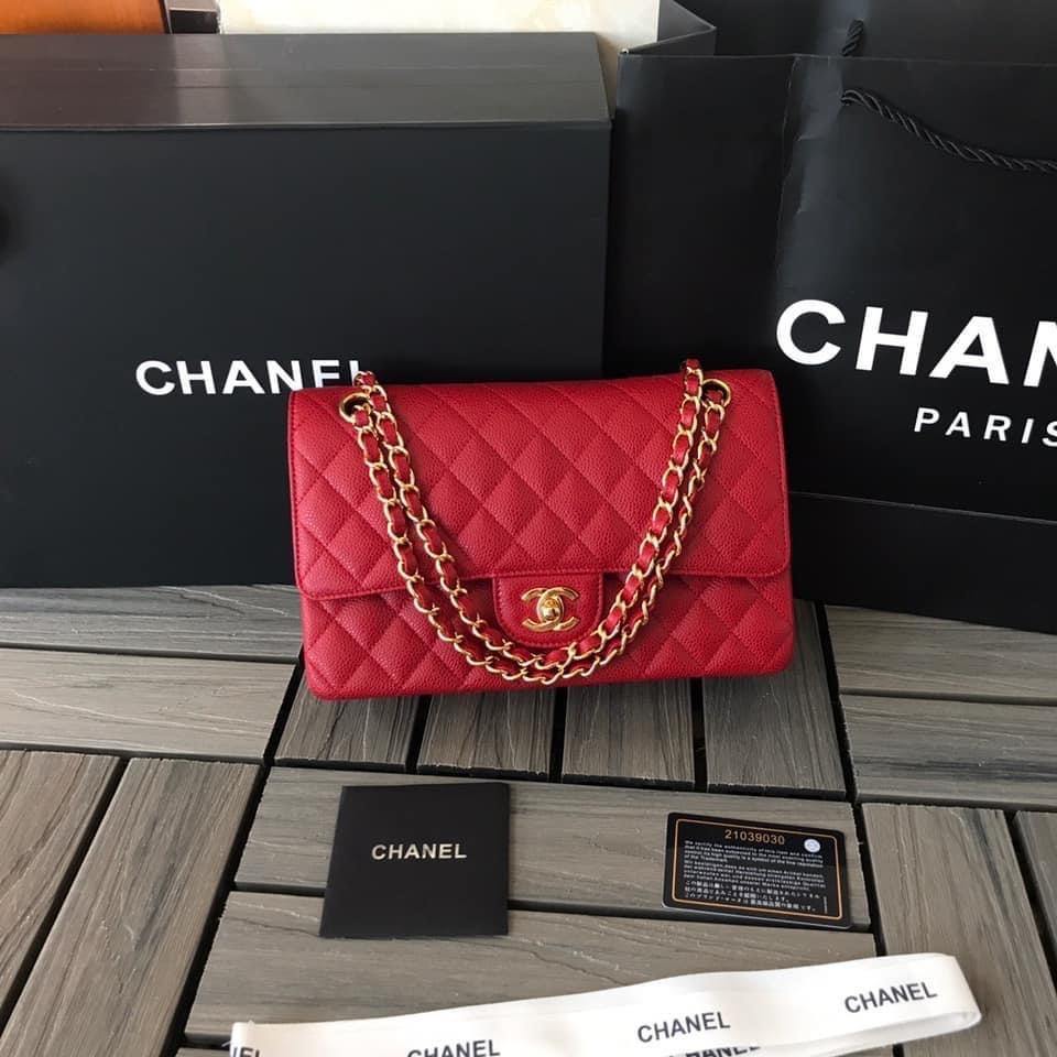 Chanel Caivar Double Flap Bag