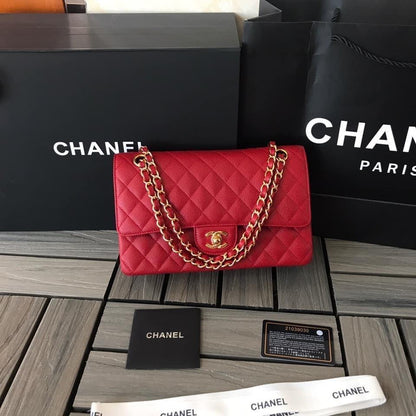 Chanel Caivar Double Flap Bag