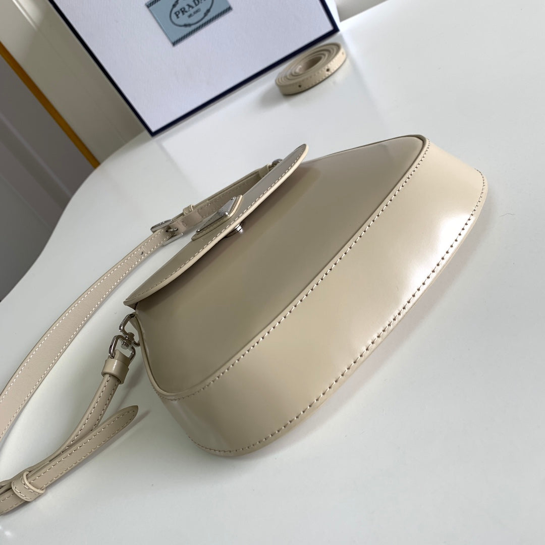 Prada Cleo brushed Leather Shoulder Bag With Flap