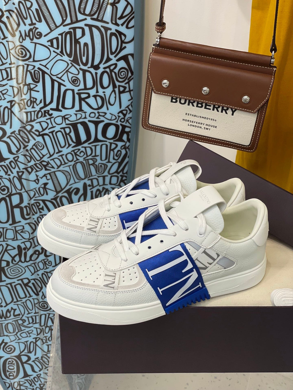 Valentino Calfskin  VL7N Sneakers with Bands