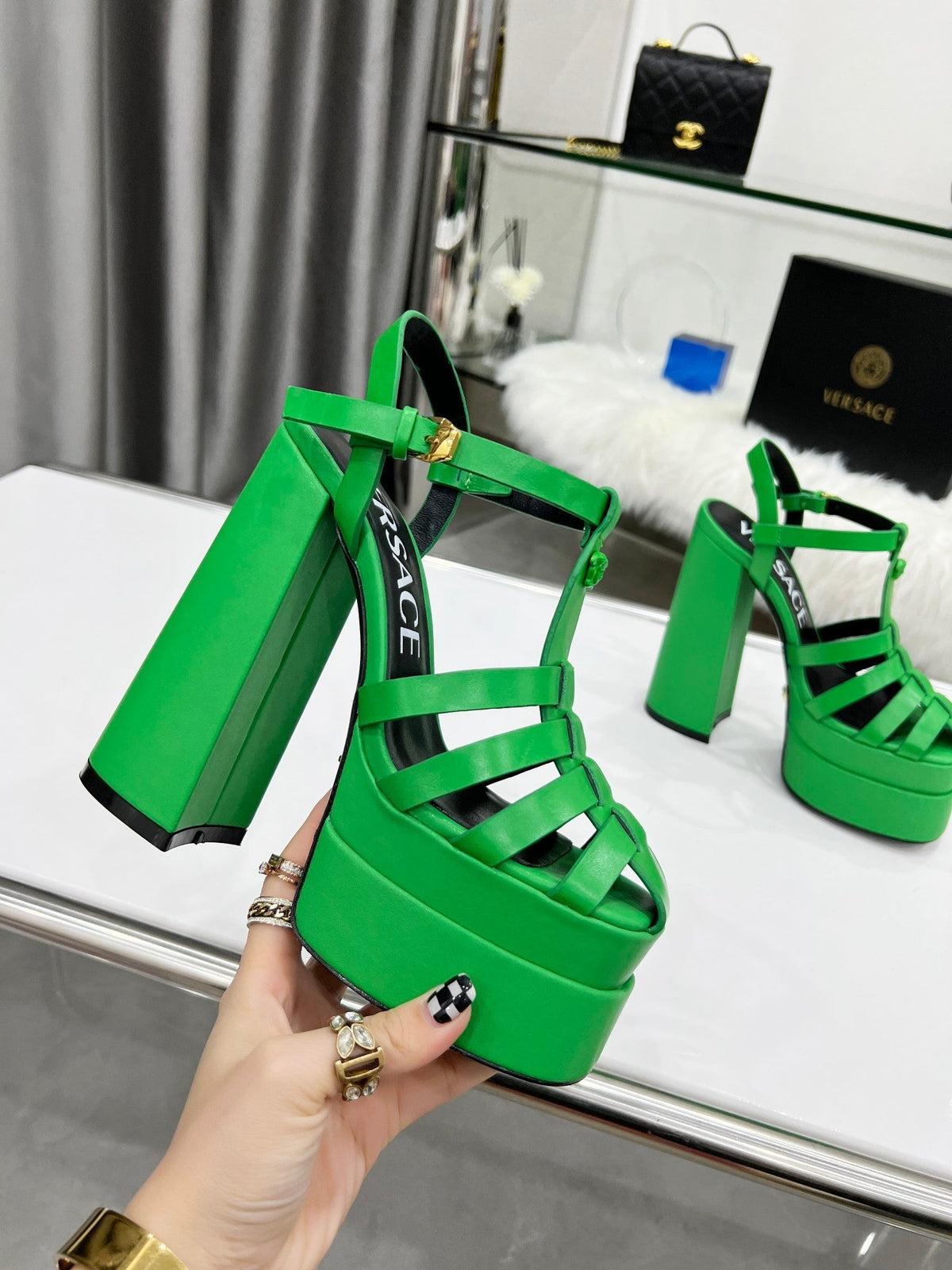 Versace La Medusa Platform Sandals