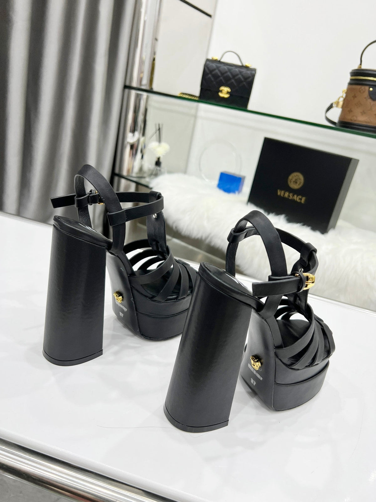 Versace La Medusa Platform Sandals
