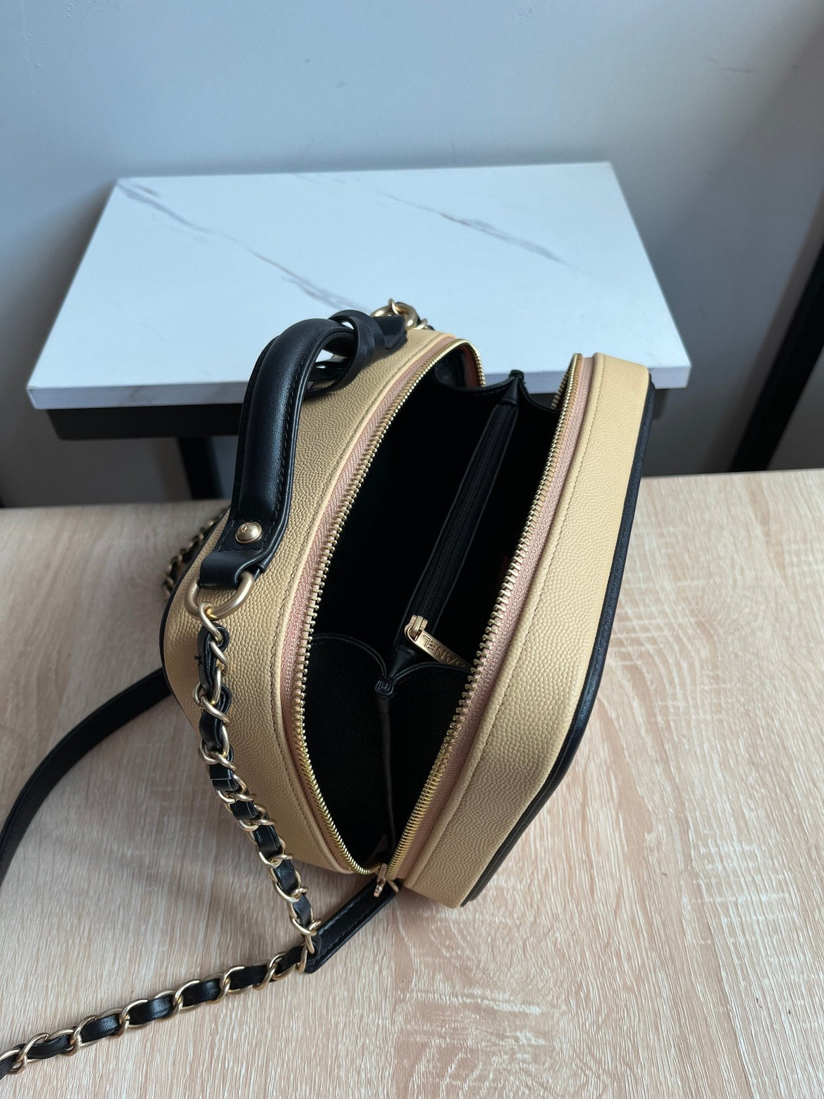 Chanel Caivar Filigree Vanity  Bag