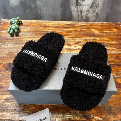 Balenciaga Furry Slide Sandals