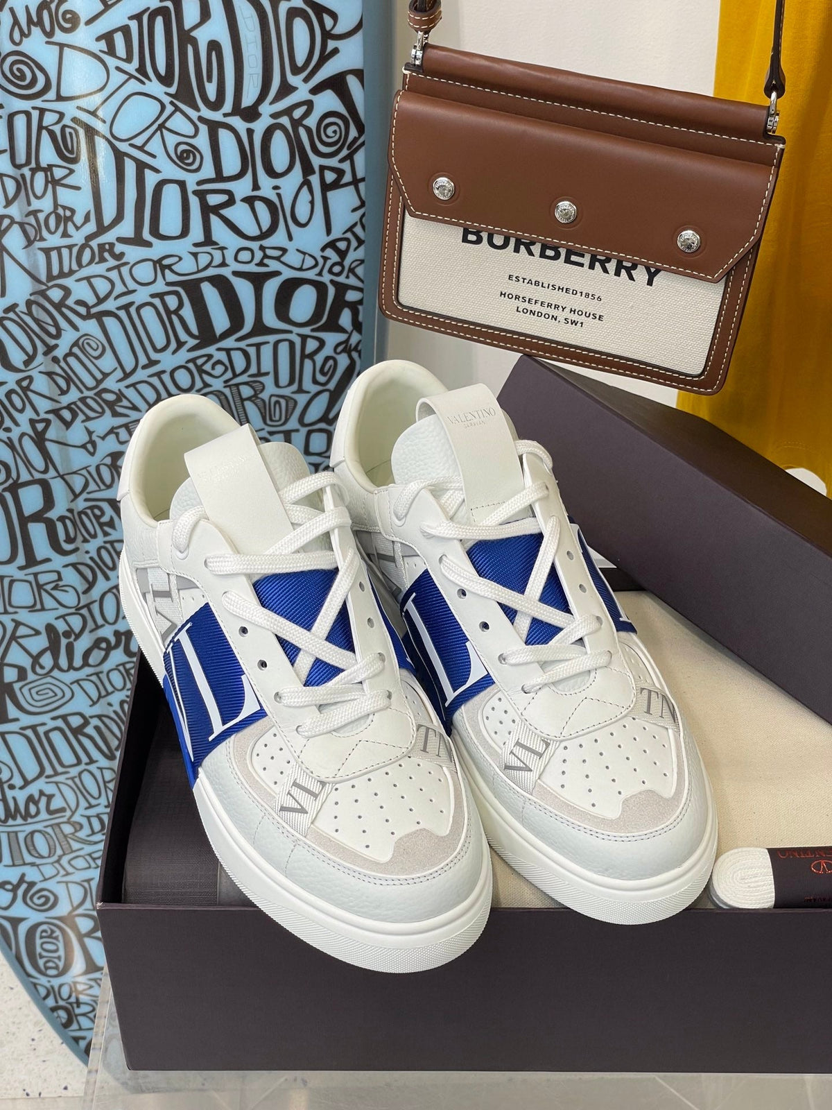 Valentino Calfskin  VL7N Sneakers with Bands