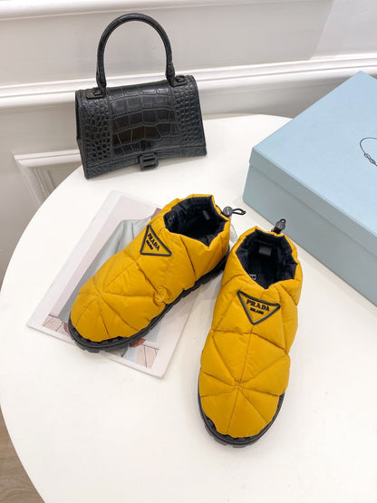 Prada  Paddled Nylon Slip on Shoes