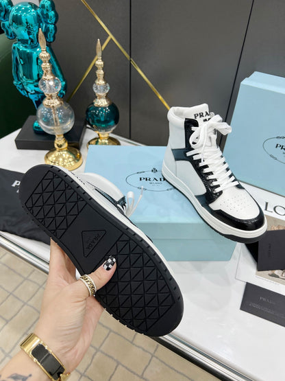 Prada District Leather Sneakers