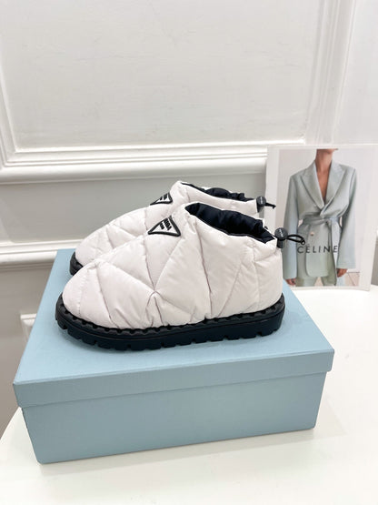 Prada  Paddled Nylon Slip on Shoes