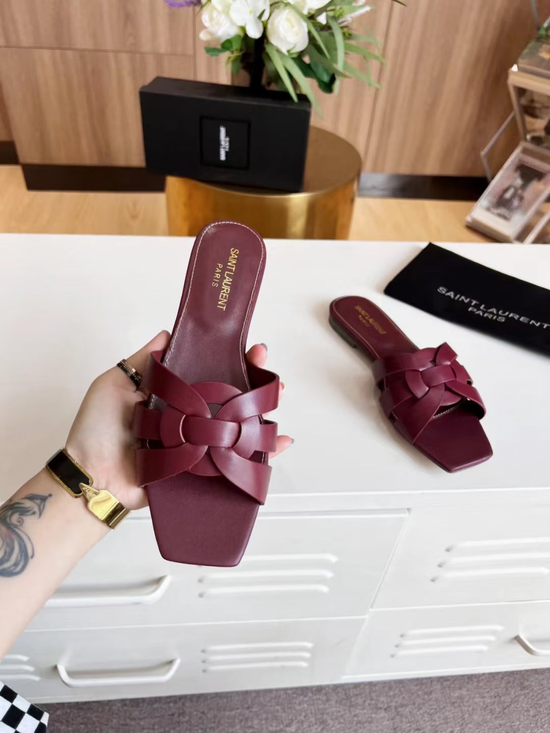 YSL Tribute Flat Mule