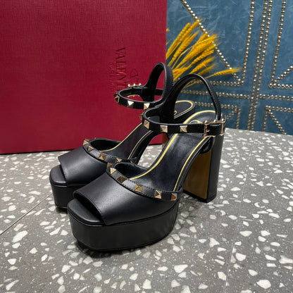Valentino Tan-go Platform Patent Leather Sandal 155MM