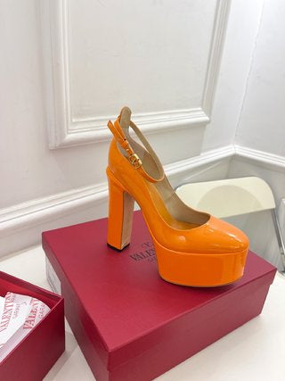 Valentino Tan-go Platform Patent Leather Sandal 155MM