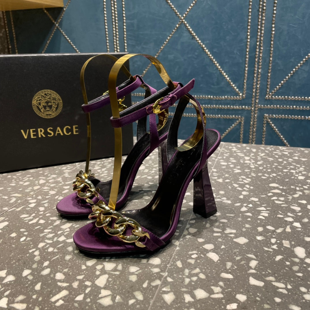 Versace  Medusa Chain High Heel Sandals