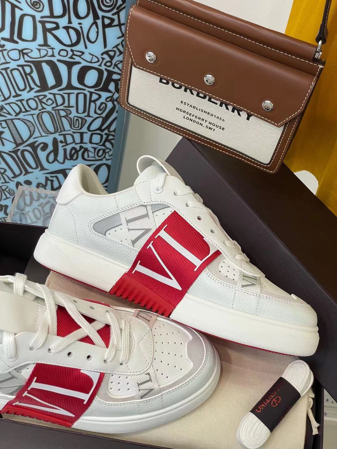 Valentino Calfskin  VL7N Sneakers with Bands