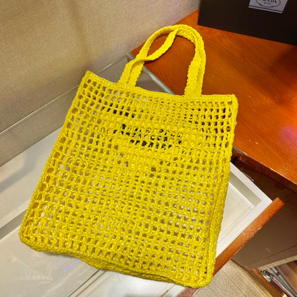 Prada Raffia Tote Bag