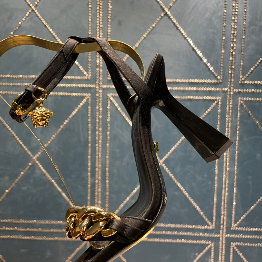 Versace  Medusa Chain High Heel Sandals