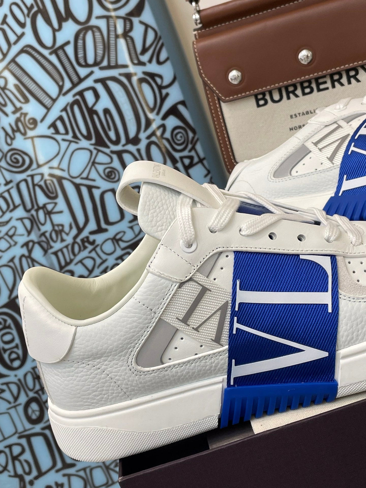Valentino Calfskin  VL7N Sneakers with Bands