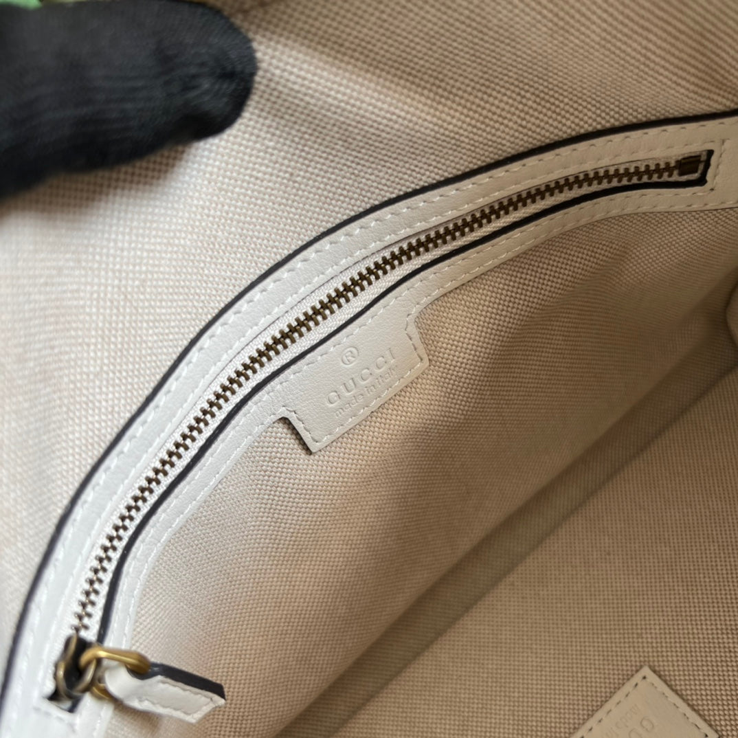 Gucci Small Canvas Top Handle Bag with Double G