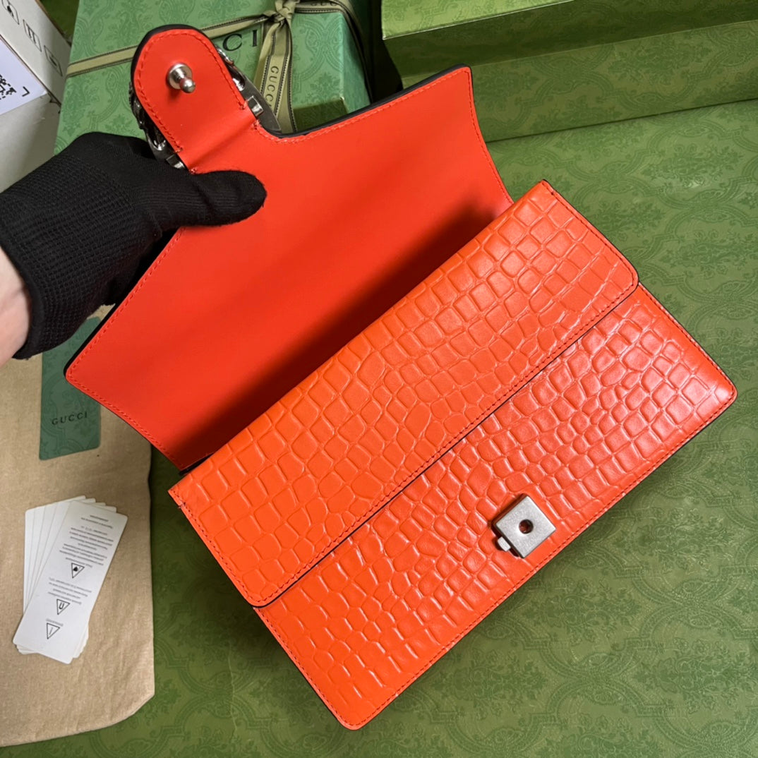 Gucci Crocodile Dionysus Small Shoulder Bag