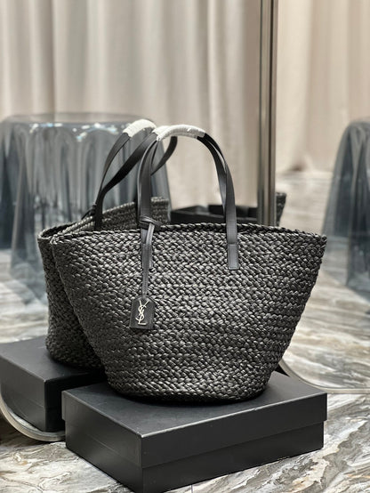 YSL Painer Medium Bag In Raffia