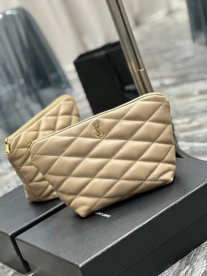 YSL Sade Quilted Leather Pouch