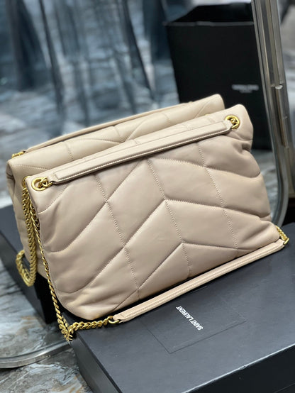 YSL PUFFER MEDIUM BAG IN QUILTED LAMBSKIN